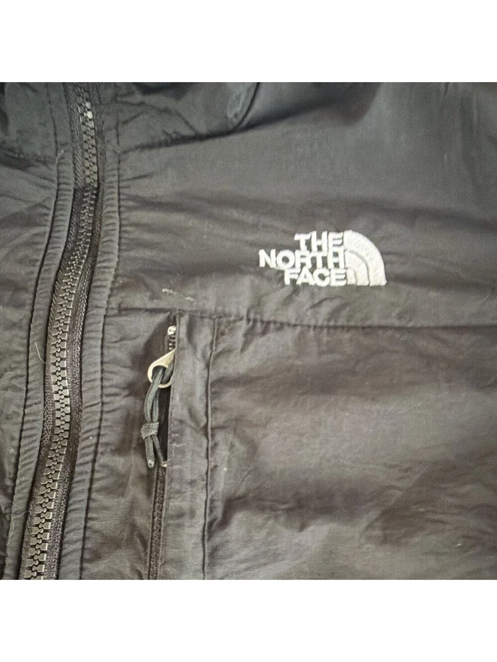 The North Face Men's Black Solid Full Zip Denali Jacket Pockets Size M